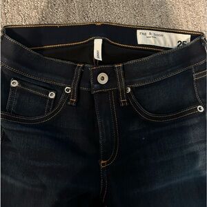 Size 25 Rag and bone cate ankle skinny jeans in dark blue